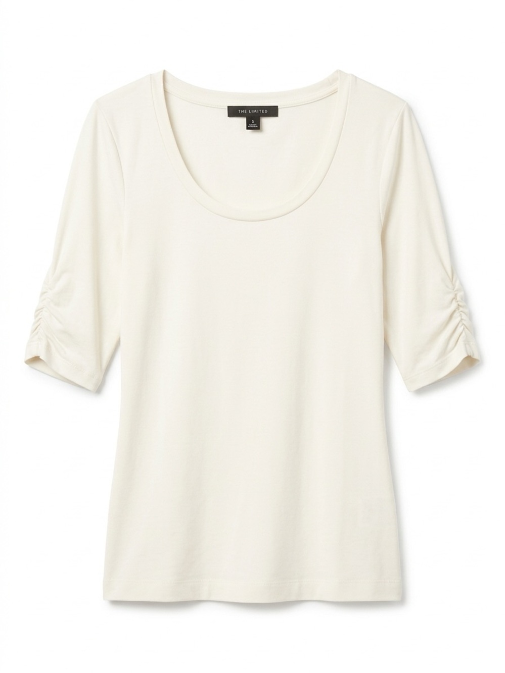 The Limited Cream Scoop Neck Short Sleeve Tee size S